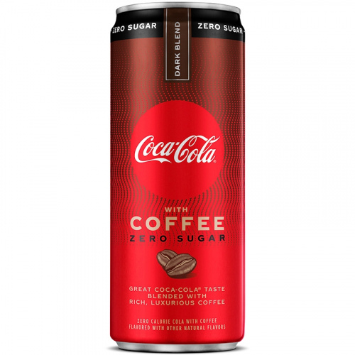 Напиток Coca-Cola with Coffee Dark Zero, Кока-Кола Кофе Дарк Зеро 355мл, банка (США)