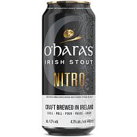 Пиво O`Hara`s Irish Stout Nitro, О`Хара Айриш Стаут Нитро темное 4.3%, 0.44, банка