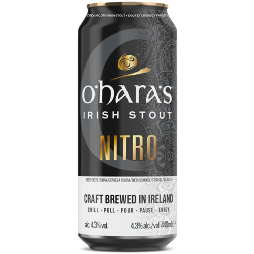 Пиво O`Hara`s Irish Stout Nitro, О`Хара Айриш Стаут Нитро темное 4.3%, 0.44, банка Пиво O`Hara`s Irish Stout Nitro, О`Хара Айриш Стаут Нитро темное 4.3%, 0.44, банка
