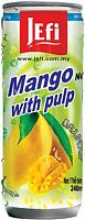 Jefi Mango with Pulp Напиток из сока манго с мякотью 240мл ж/б