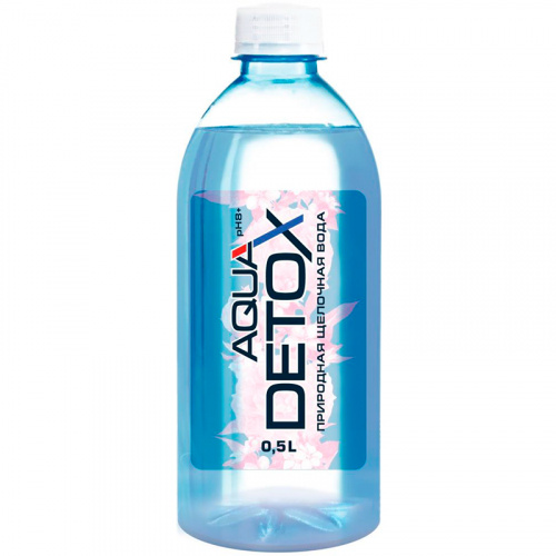 Минеральная щелочная детокс вода «Aquadetox» 0.5л, без газа, пэт
