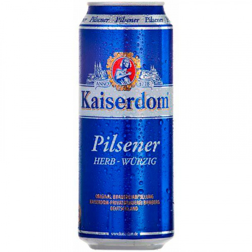 Пиво Kaiserdom Pilsener, Кайзердом Пилснер светлое 4,7% 0.5, банка