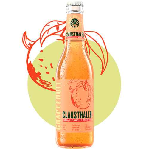 Безалкогольное пиво Clausthaler Grapefruit, Клаусталер Грейпфрут 0.5%, 0.33, стекло