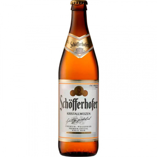 Пиво Schofferhofer Kristallweizen, Шофферхоффер Кристалвайзен, 5,0%, 0.5л., светлое, стекло