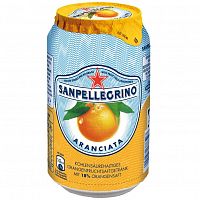 Напиток S.Pellegrino Aranciata, С.Пеллегрино Апельсиновый банка 0,33л x 24шт