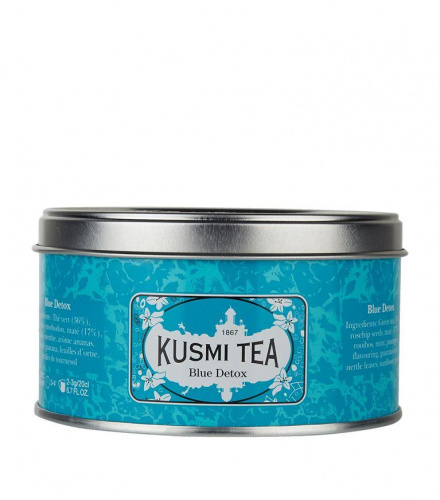 Чай Kusmi "Blue Detox" зеленый листовой чай, банка 100гр