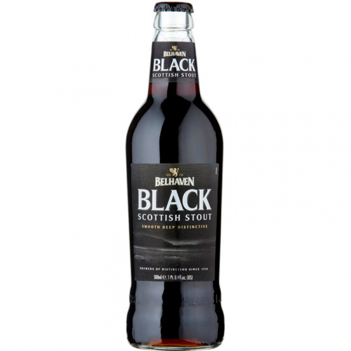Пиво Belhaven Black Scottish Stout, Белхевен Блэк Скоттиш Стаут темное 4.2%, 0.5, стекло