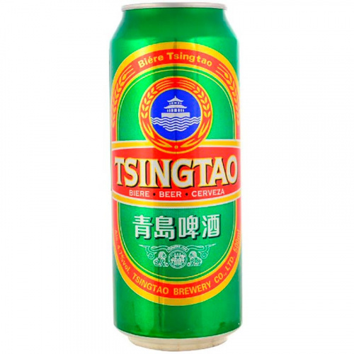 Пиво Tsingtao, Циндао светлое 4.7%, 0.5, банка
