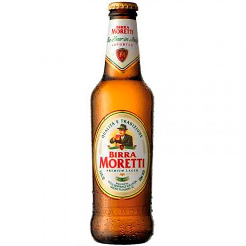 Пиво Birra Moretti Premium Lager, Бирра Моретти 4.6%, 0.33, стекло