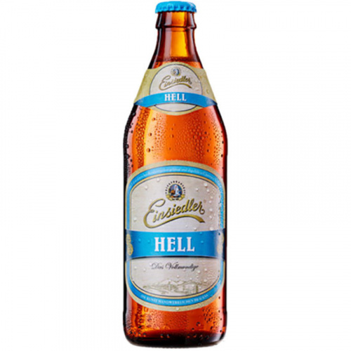 Пиво Einsiedler Hell, Айнзидлер Хелл светлое  5,2%, 0.5л, стекло