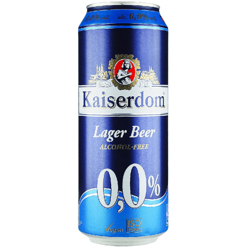 Пиво безалкогольное Kaiserdom Lager Beer Alcohol-Free, Кайзердом Лагер 0%, 0.5, банка