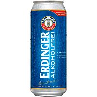 Пиво безалкогольное Erdinger Alkoholfrei, Эрдингер 0.5%, 0.5, банка