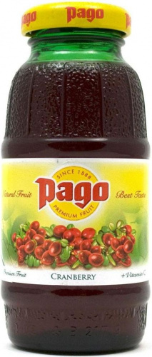 Сок ПАГО PAGO Cranberry Клюквенный нектар 0.2 л.