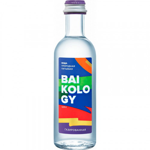 Вода природная питьевая Baikology, Байколоджи 0.275 с газом, стекло