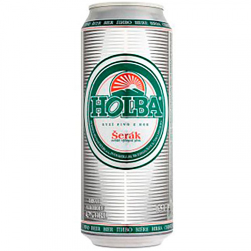 Пиво Holba Serak, Холба Шерак светлое 4.7%, 0.5 банка