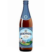 Пиво Liebenweiss Hefe Weissbier, Либенвайс Хефе Вайсбир светлое нефильтрованное 5.1%, 0.5, стекло