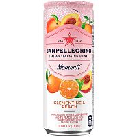 Сокосодержащий напиток S.Pellegrino Momenti Clementine & Peach, С.Пеллегрино Мандарин Персик банка 0,33л x 24шт