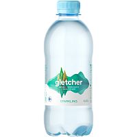 Минеральная родниковая вода «Gletcher», 0.35л, с газом, пэт